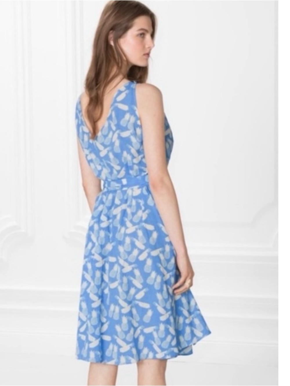 & Other Stories Cotton Pineapple Print Dress 4